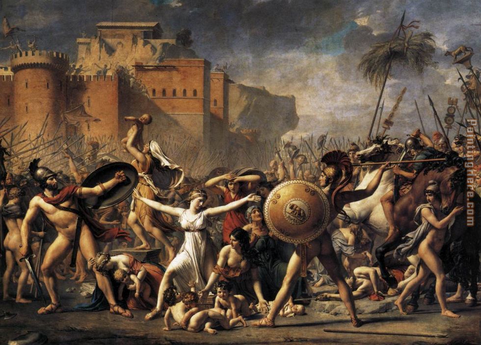 The Intervention of the Sabine Women painting - Jacques-Louis David The Intervention of the Sabine Women art painting